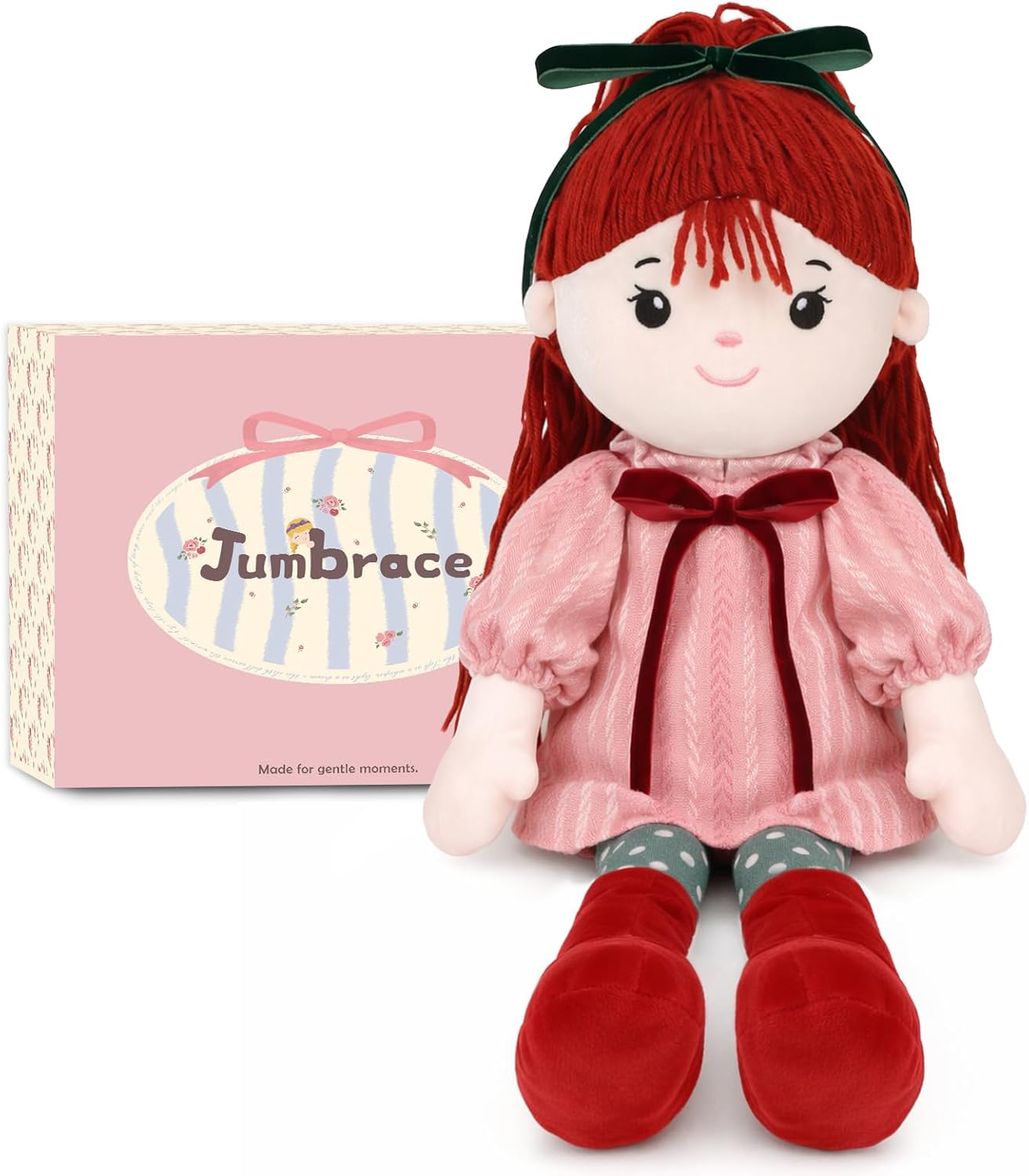 Soft Baby Doll Toys (16'') Baby Rag Doll for Girls Birthday Cuddly Plush Toys for Toddler Kids (Mushroom Girl)