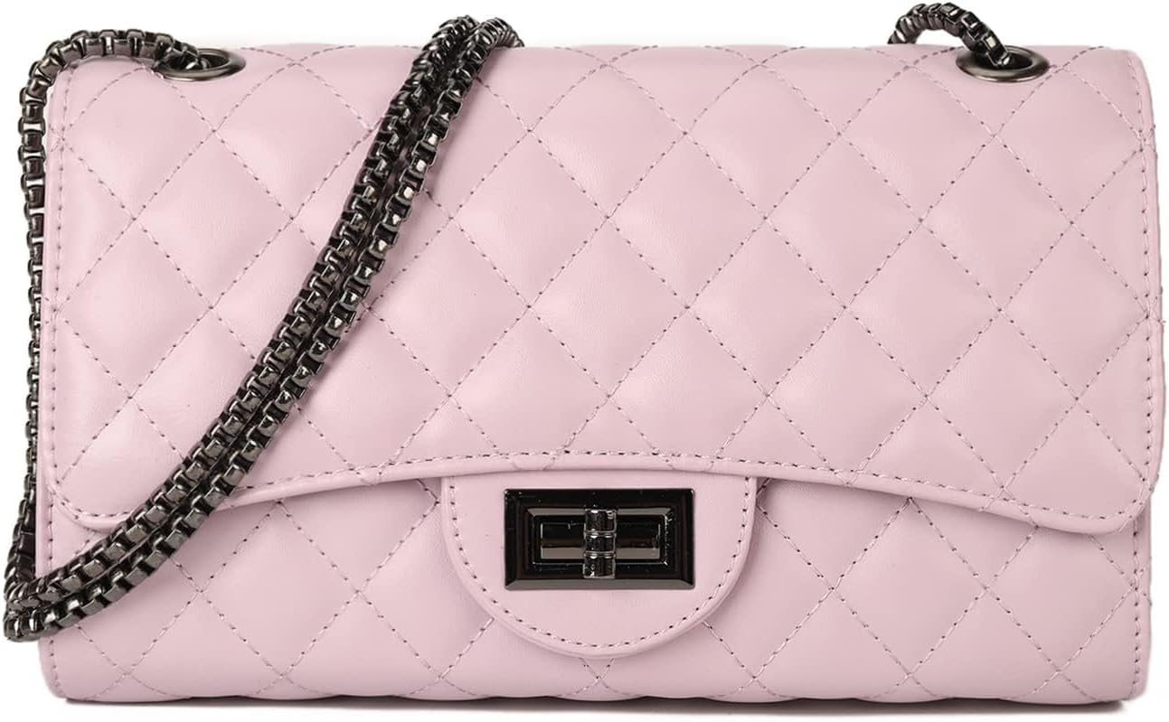 Gladdon Quilted Crossbody Purse for Women Trendy Ladies Shoulder Bag with Chain Designer Purses