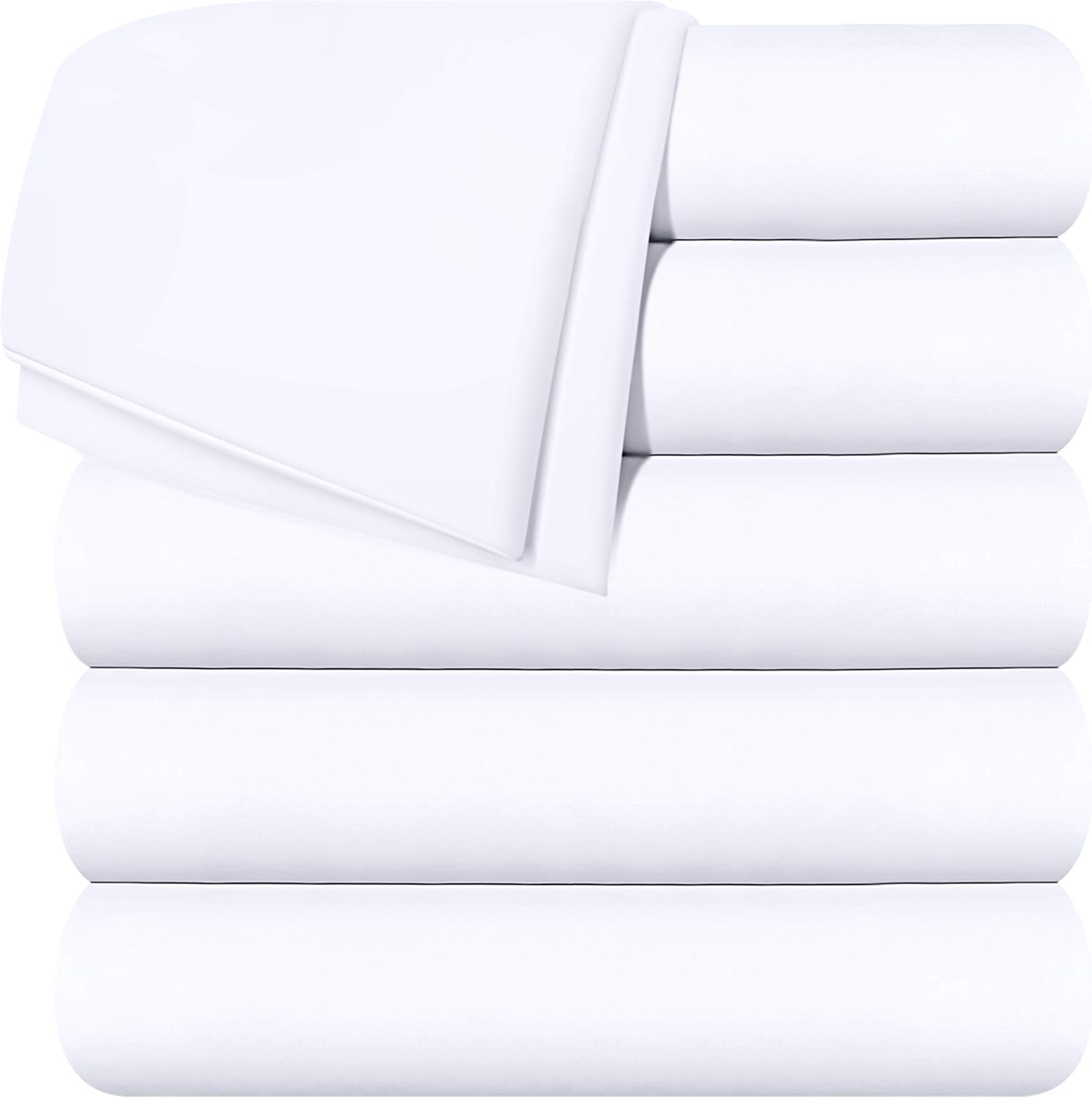 Utopia Bedding Flat Sheet - 1 Pack (Queen, White) - Soft Brushed Microfiber Fabric - Shrinkage & Fade Resistant Top Sheet - Easy Care Bed Sheet