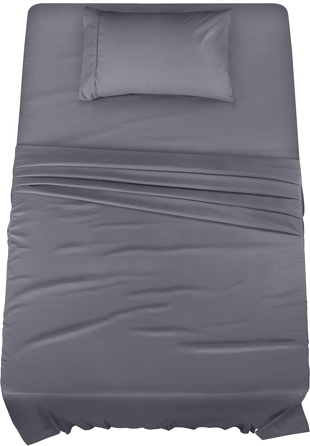 Utopia Bedding Queen Size Sheet Set – 4 Piece Bed Sheets, Soft and Breathable Microfiber, Includes 1 Fitted Sheet, 1 Flat Sheet and 2 Pillowcases – Oeko Tex (Grey)