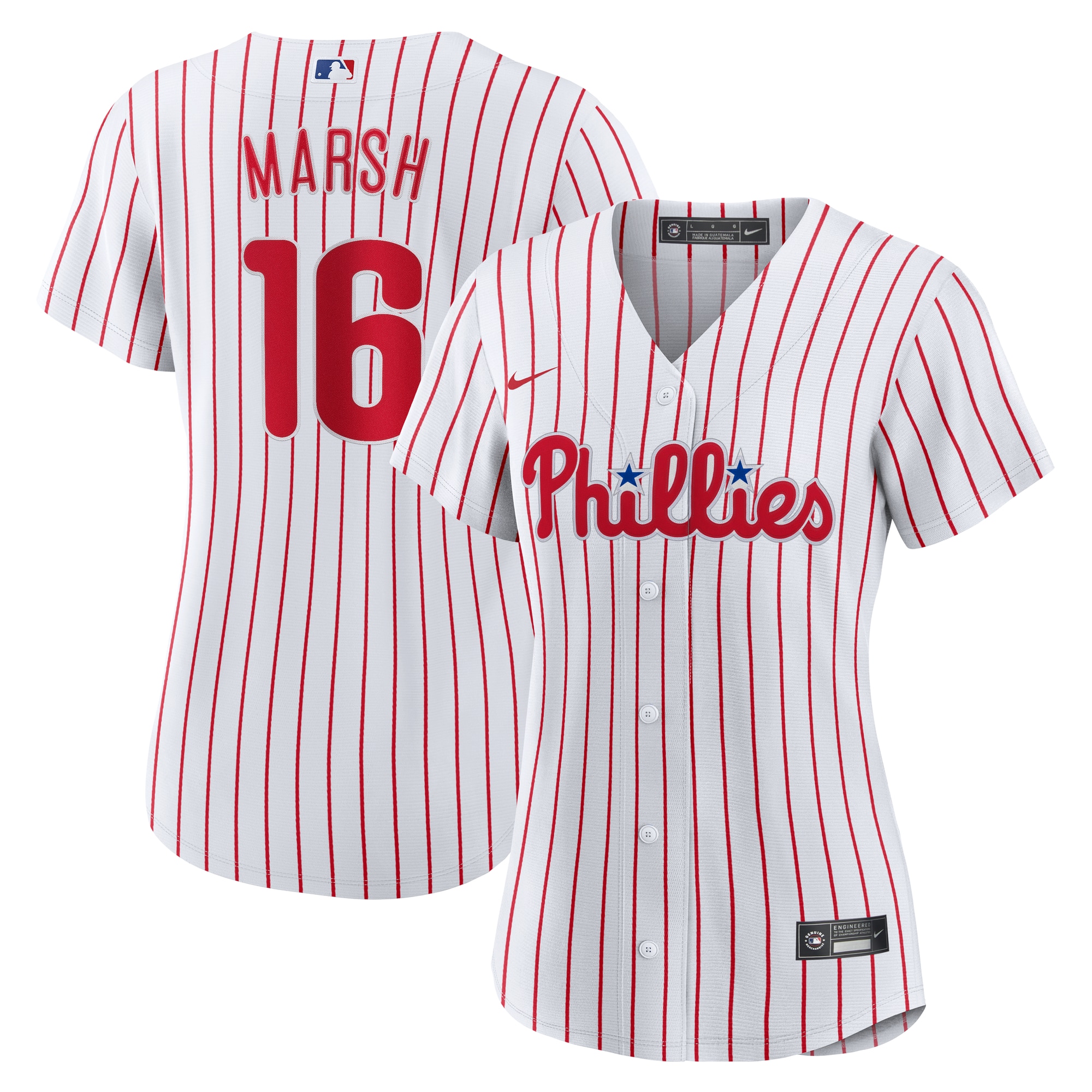 Women's Philadelphia Phillies Brandon Marsh Nike White Home Replica Jersey