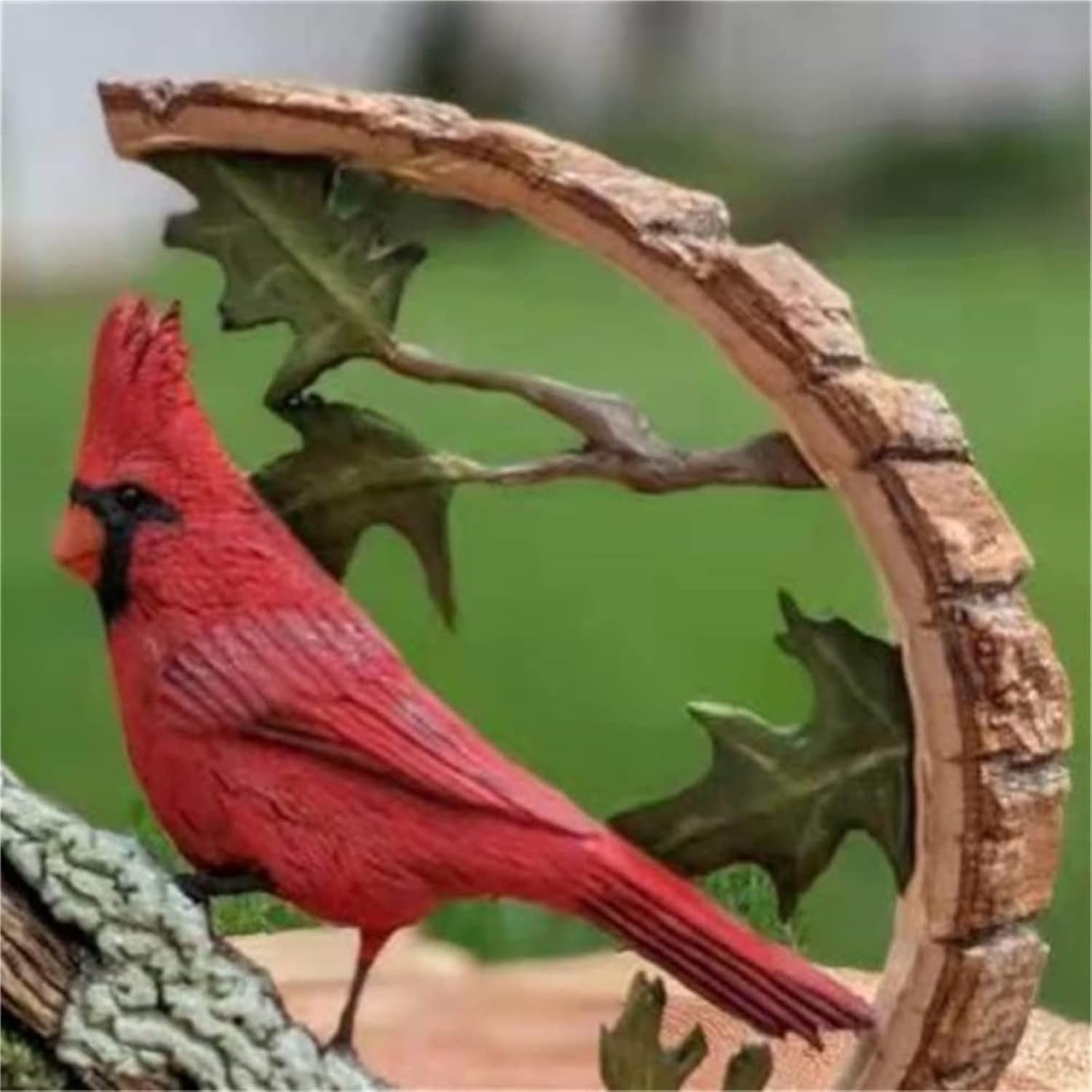 Cardinal Wood Carving - Handmade 'Cardinals Appear When Angels are Near', Unique Original Art Carving Work Statue Decor Small Animal Sculpture Art Wood Miniature