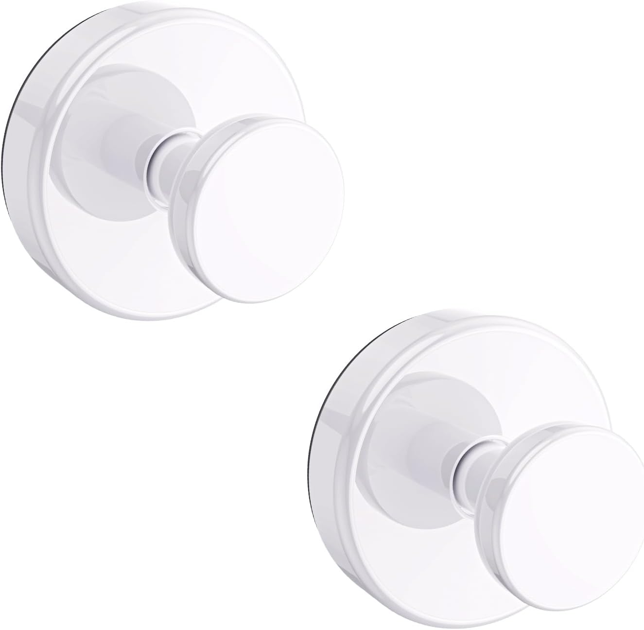 Suction Cup Hooks for Shower, Removable Towel Hooks for Bathroom Window Glass Door Wall, Bath Robe Looafh Hook for Hanging - 4 Pack, Black