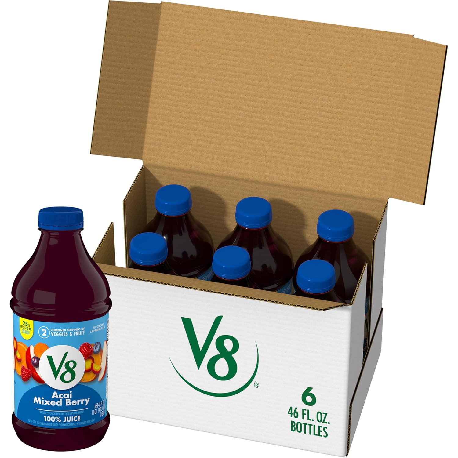 V8 Strawberry Banana 100% Fruit and Vegetable Juice, 46 fl oz Bottle