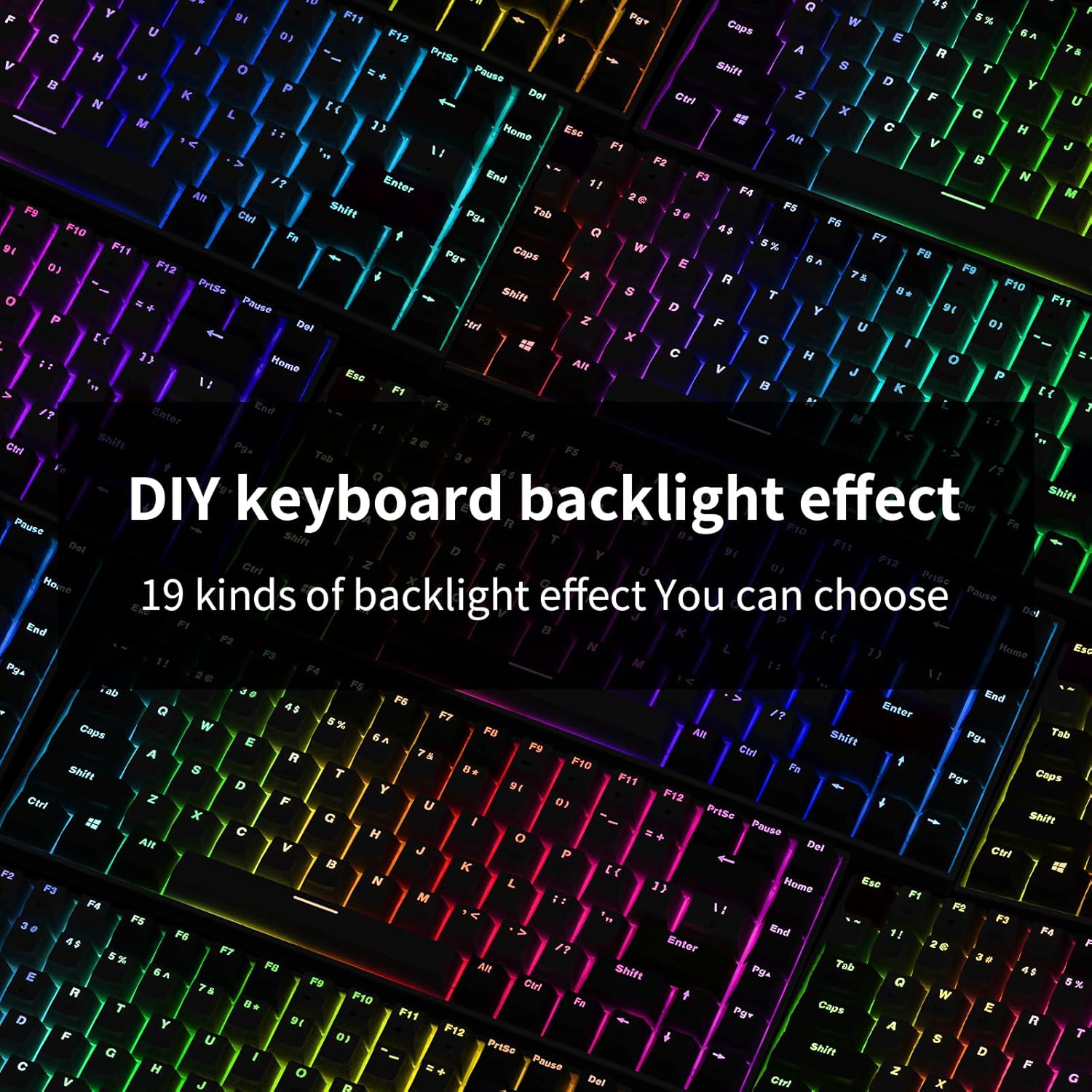 Newmen GM840 Wireless Mechanical Keyboard,Wired/Bluetooth/2.4G 75% Compact RGB Backlit Hot Swappable Mini Gaming Keyboard,USB C 84 Keys Small Computer Keyboards for PC/Laptop/Win/Mac,Red Switches