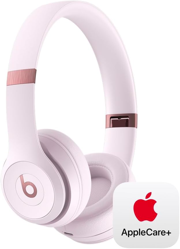 Beats Solo 4 - Wireless On-Ear Bluetooth Headphones, Up to 50-Hour Battery Life, Ultra-Lightweight Comfort, Powerful and Balanced Sound, Apple & Android Compatible - Cloud Pink