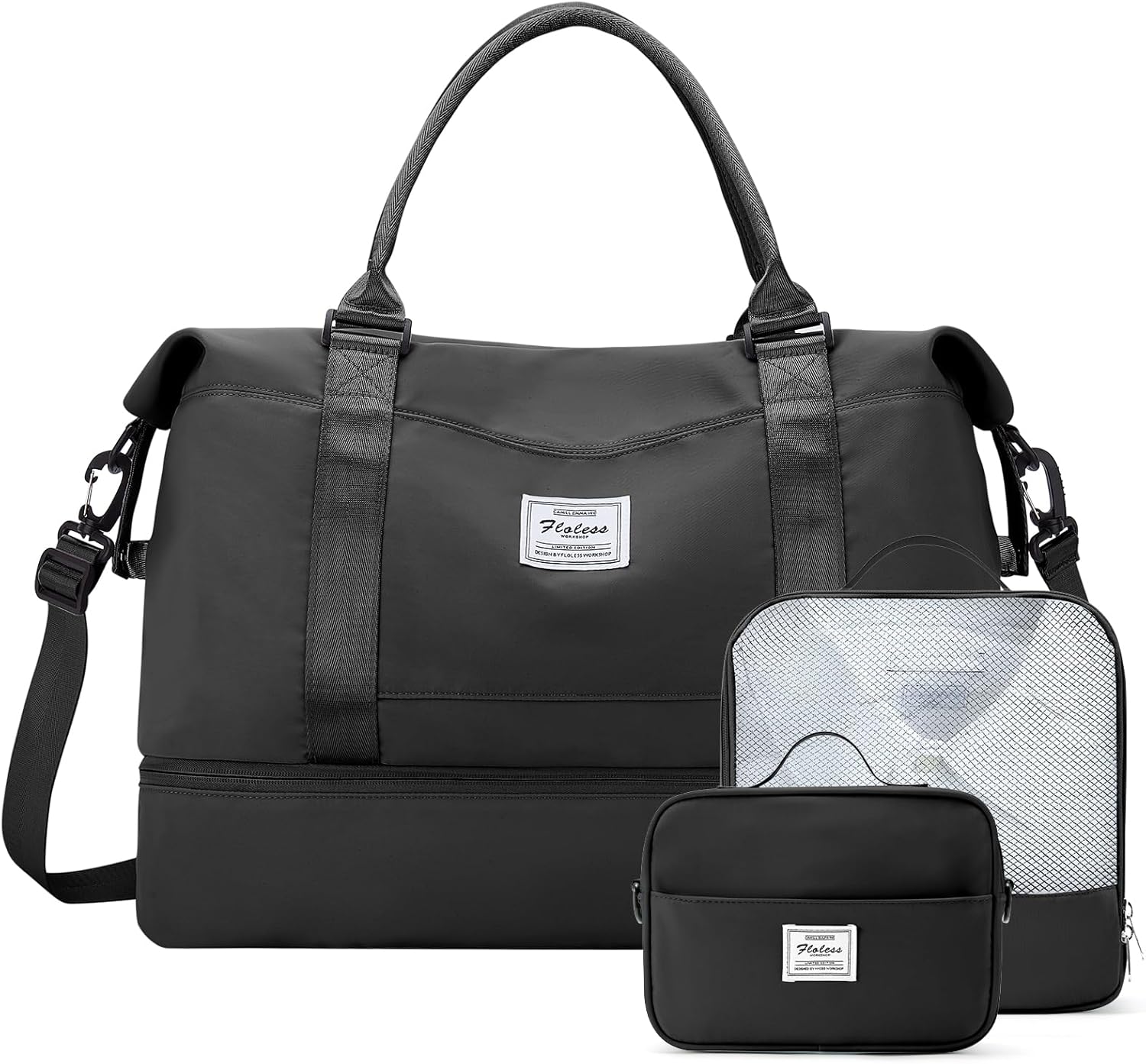 Weekender Bags for Women,Personal Item Travel Bag with Shoes Compartment,Overnight Travel Duffel Bag with Toiletry Bag