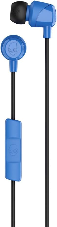 Skullcandy Jib Wired Earbuds with 3.5mm AUX Plug, Noise Isolating Fit, In-Line Microphone Call and Track Control, Convenient for Travel - Cobalt Blue