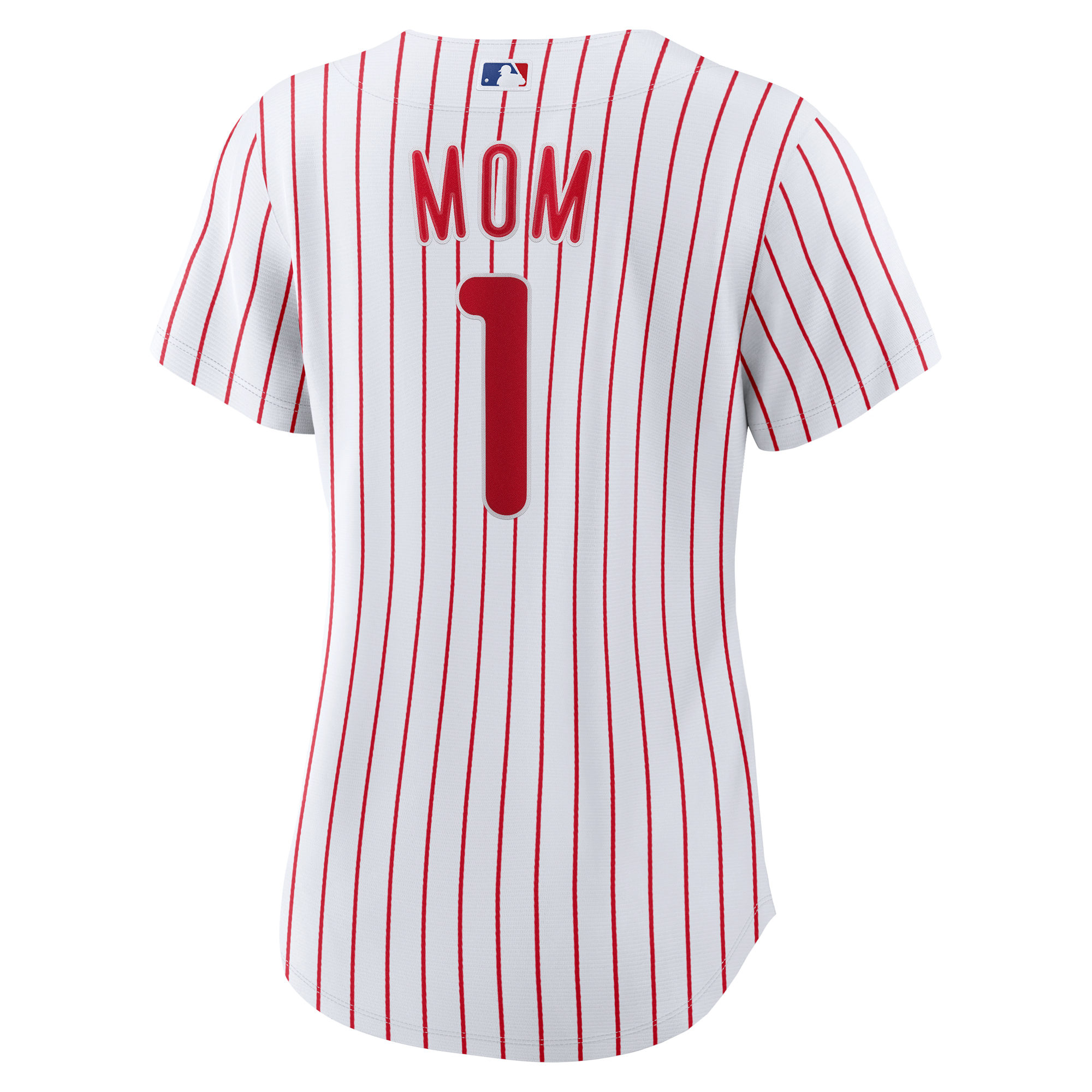 Women's Philadelphia Phillies Nike White #1 Mom Home Replica Jersey