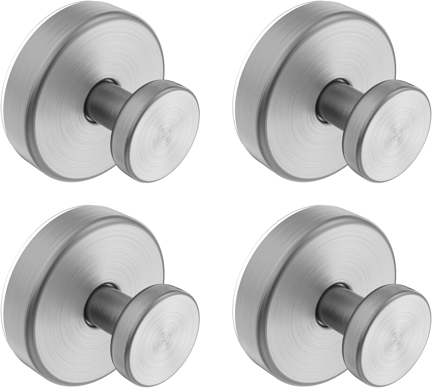 Suction Cup Hooks for Shower, Removable Towel Hooks for Bathroom Window Glass Door Wall, Bath Robe Looafh Hook for Hanging - 4 Pack, Black