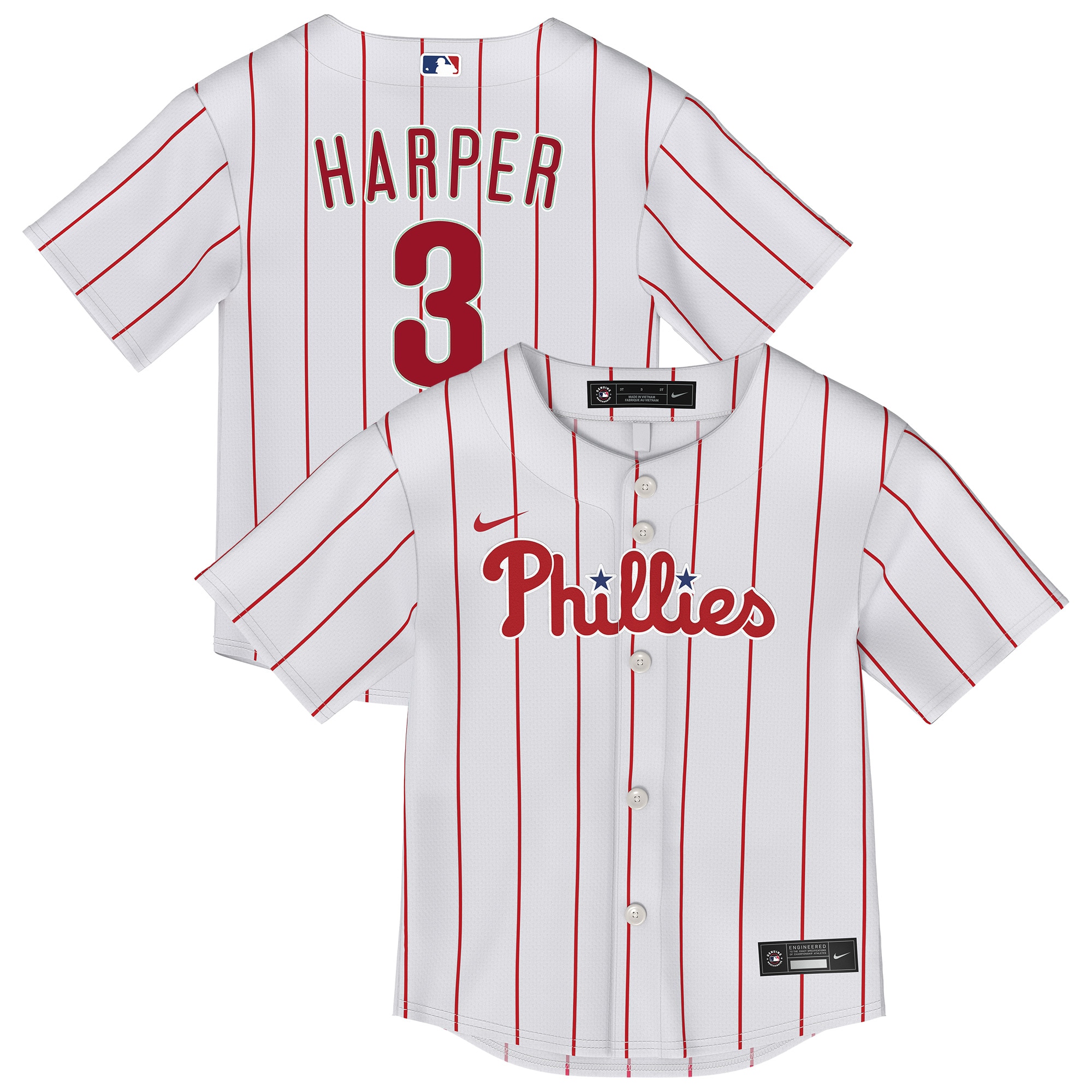 Infant Philadelphia Phillies Bryce Harper Nike White Home Replica Jersey