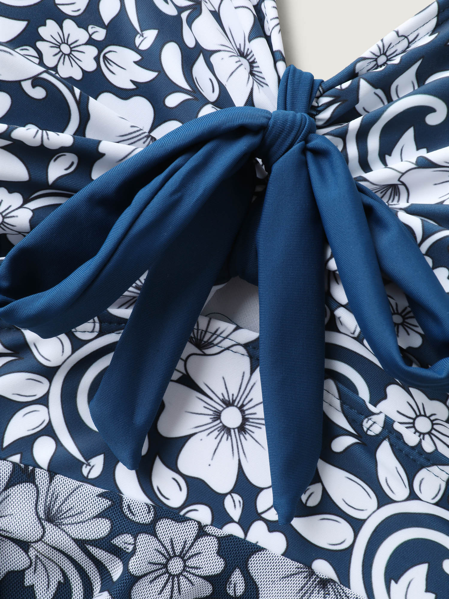 Floral Handkerchief Hem Flowy Swim Dress