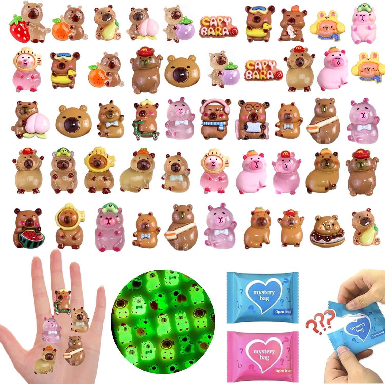 24-Pack Mini Stuffed Animals Blind Bags: Bulk Small Stuffed Animals for Kids, Cute Plush Keychains, Party Favors for Kids, Classroom Prizes, Claw Machine Toys, Birthday Gifts