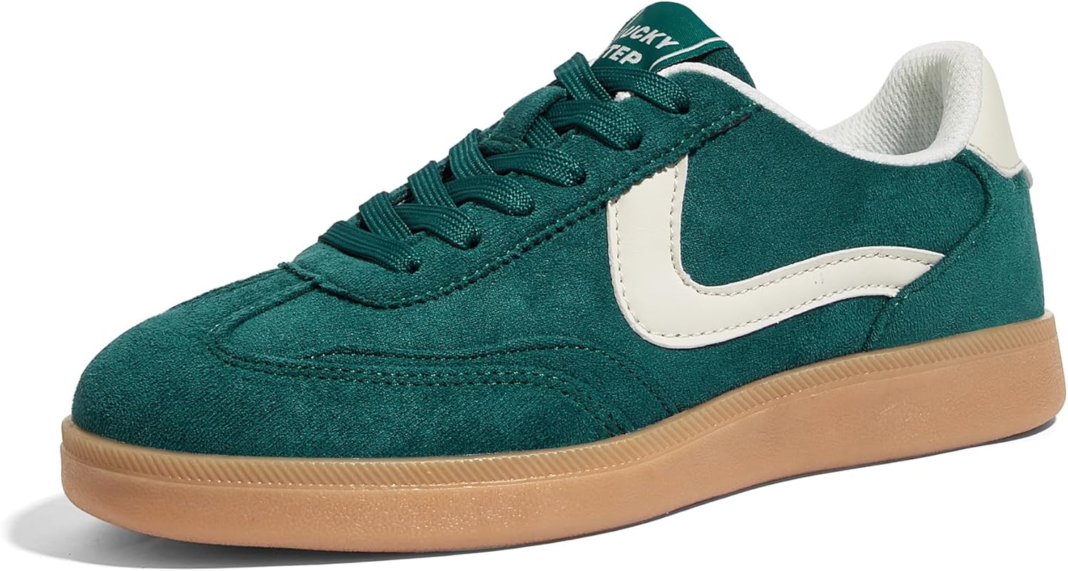 LUCKY STEP Women's Retro Fashion Sneakers Classic Casual Walking Shoes Non Slip Comfort Skate Shoes