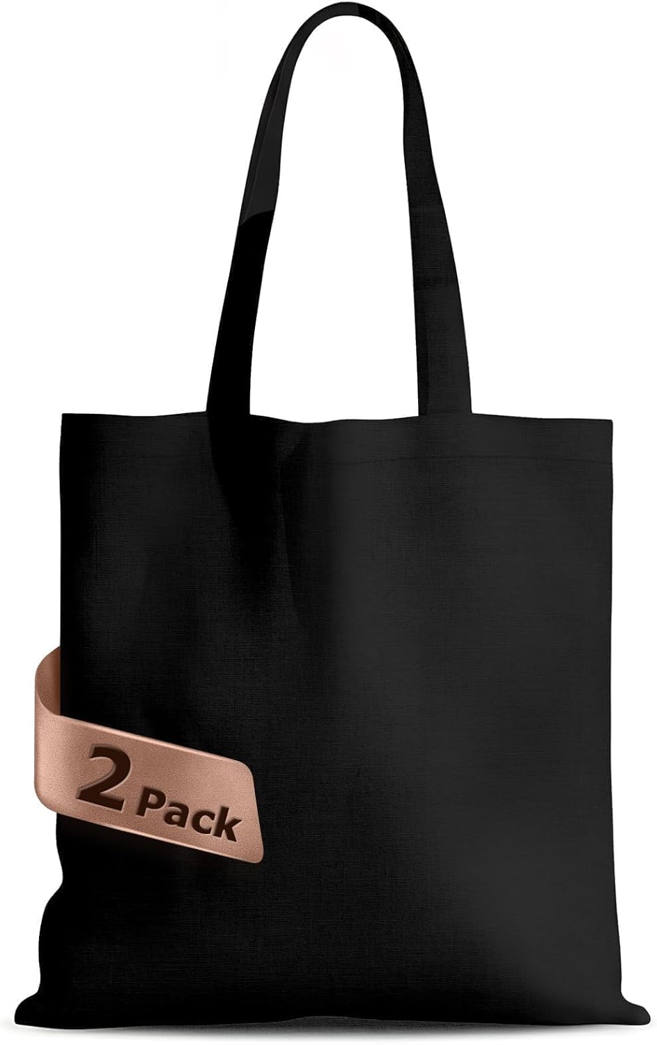 MOLOVA 1-200 Pack Available Premium Canvas Reusable Tote Gift Bags, Made of Natural Canvas with Handle, Work, DIY, Shopping