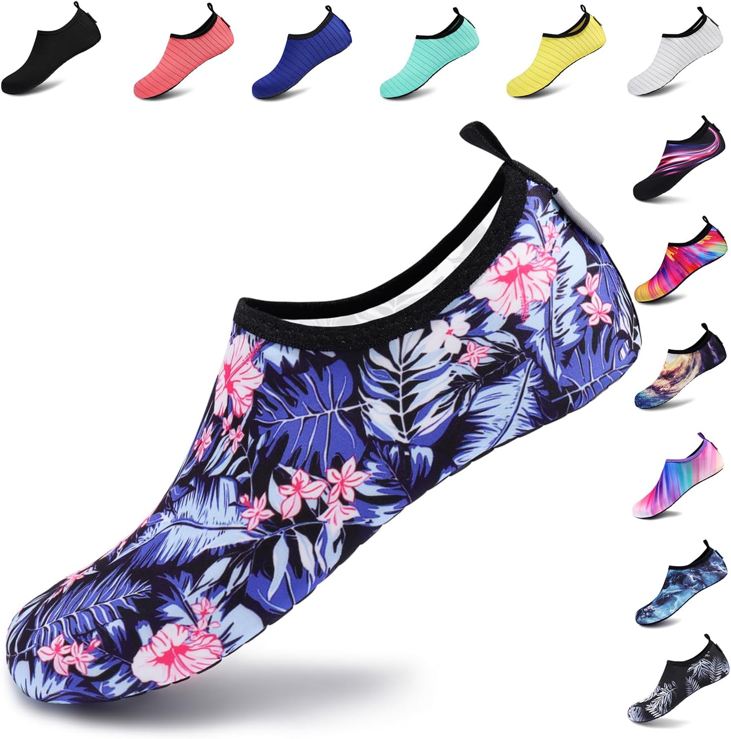 VIFUUR Water Sports Shoes Barefoot Quick-Dry Aqua Yoga Socks Slip-on for Men Women