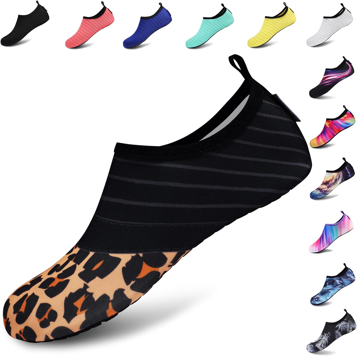 VIFUUR Water Sports Shoes Barefoot Quick-Dry Aqua Yoga Socks Slip-on for Men Women