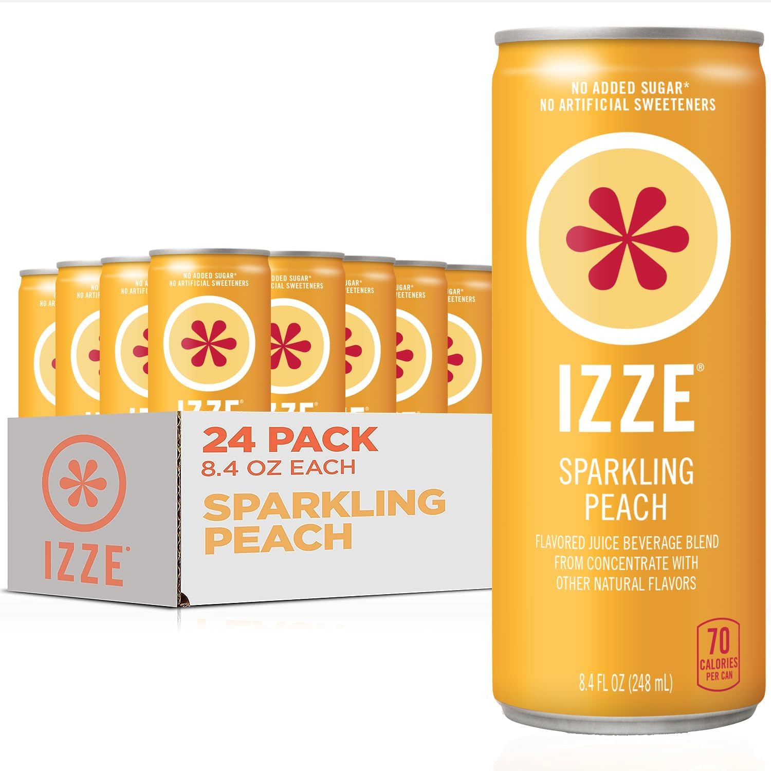 Izze Sparkling Juice, 4 Flavor Variety Pack, 8.4 Fl Oz (24 Count)
