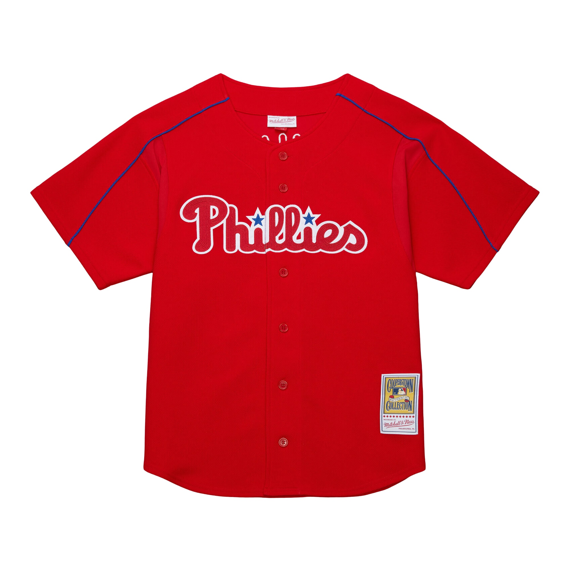 Men's Philadelphia Phillies Ryan Howard Mitchell & Ness Red Cooperstown Collection Batting Practice Jersey