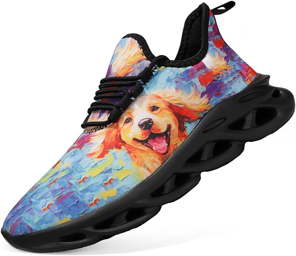 Women Running Shoes Tennis Walking Slip On Sneakers Workout Gym Athletic Jogging Lightweight Breathable Mesh Non-Slip Comfort Sole Cushioned Sports