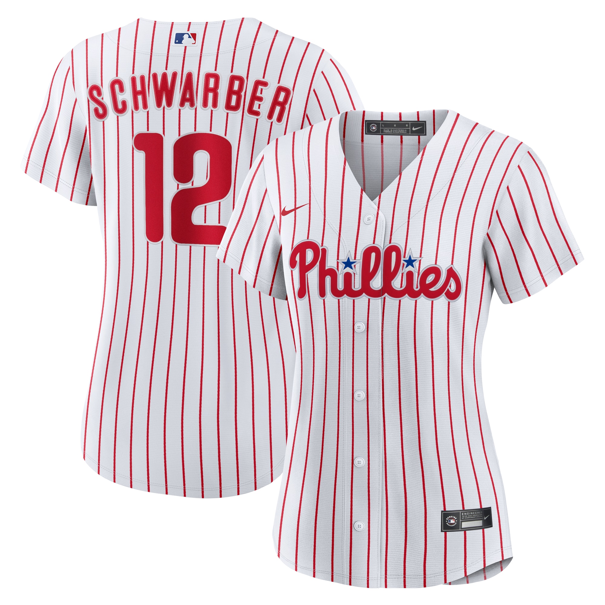 Women's Philadelphia Phillies Kyle Schwarber Nike White Home Replica Jersey