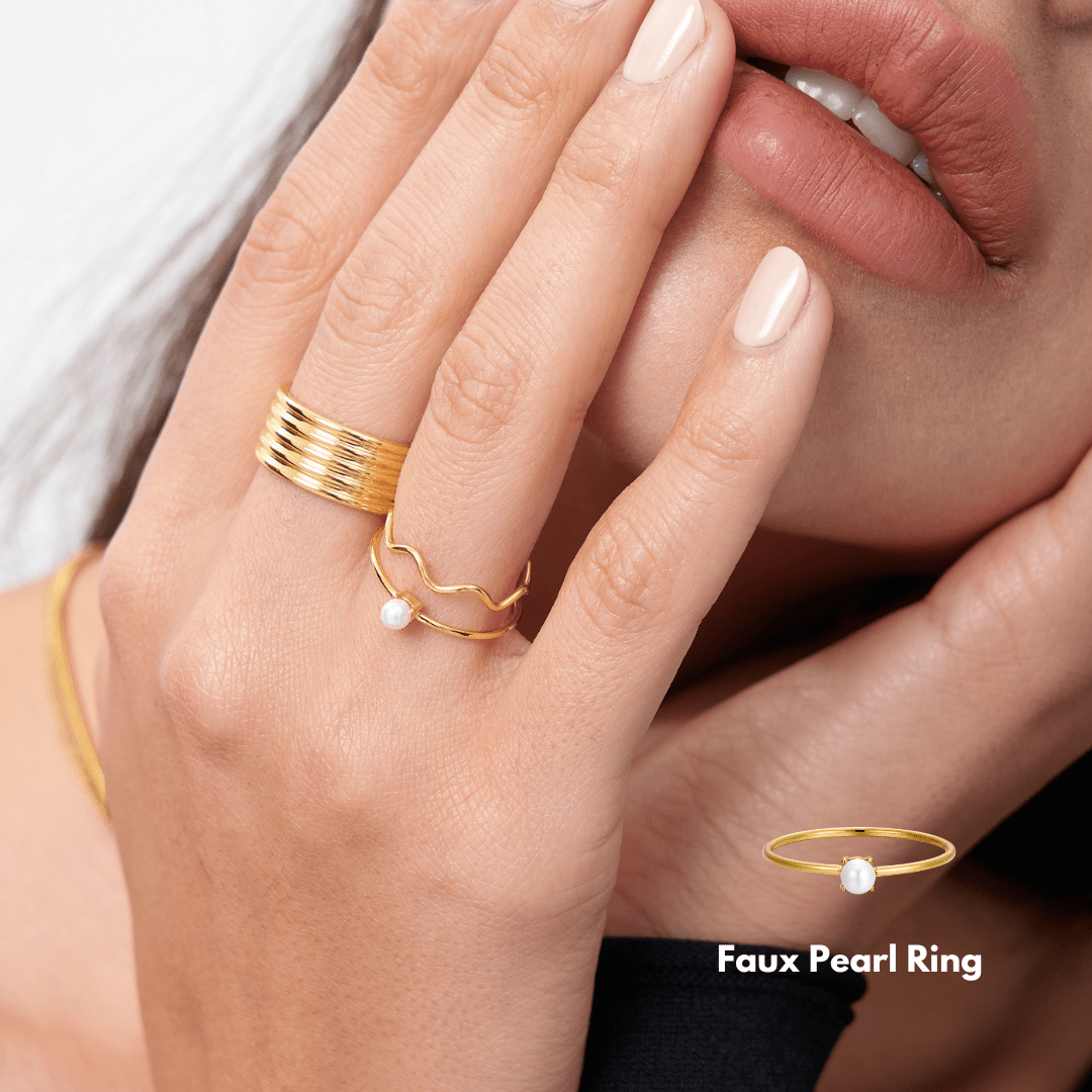 Faux Pearl Ring