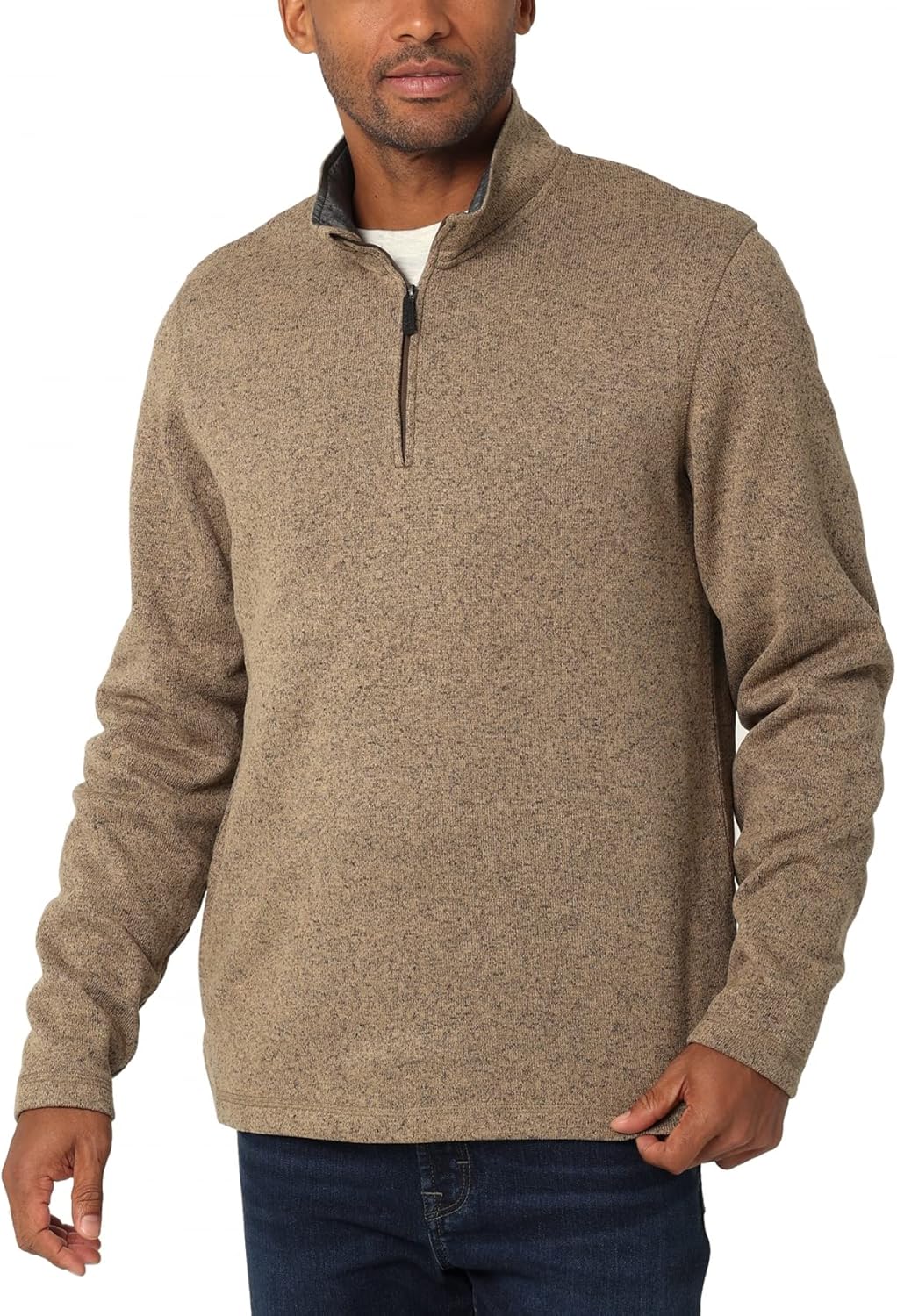 Wrangler Authentics mens Long Sleeve Fleece Quarter-zip