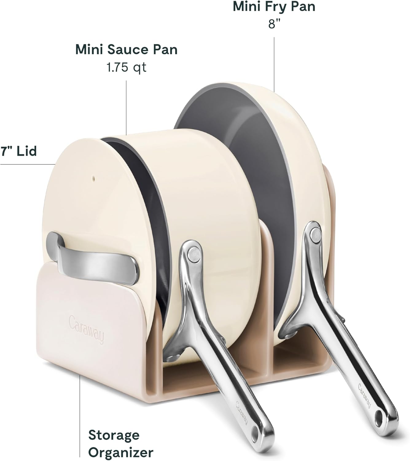 Caraway Mini Cookware Set - Non-Stick Ceramic Fry Pan (1.05 qt, 8