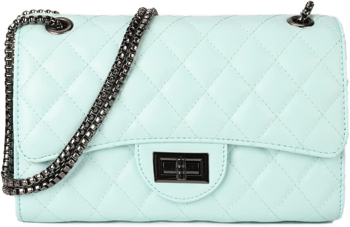 Gladdon Quilted Crossbody Purse for Women Trendy Ladies Shoulder Bag with Chain Designer Purses