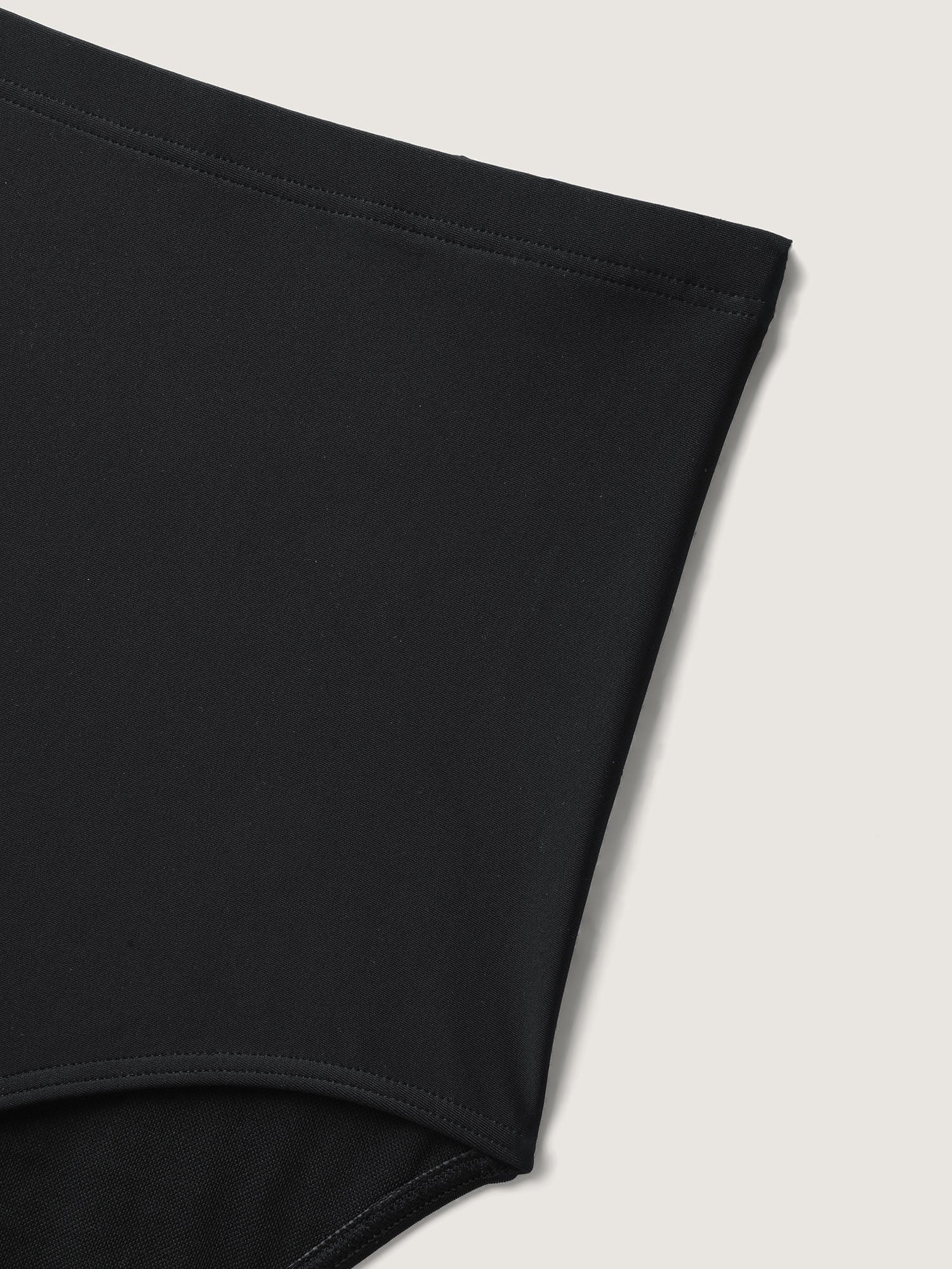 Ruffled Sleeve Fit and Flare Swim Dress