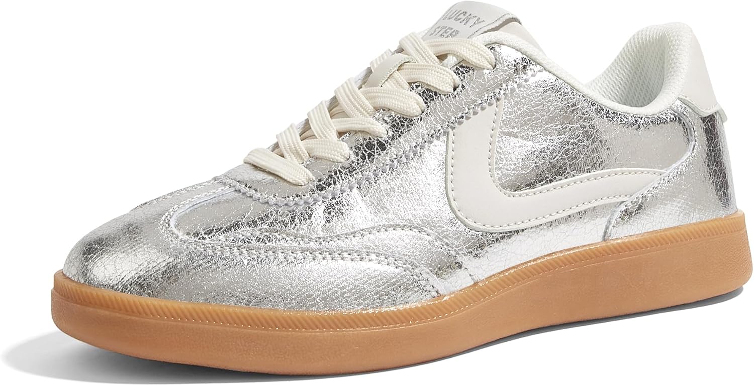 LUCKY STEP Women's Retro Fashion Sneakers Classic Casual Walking Shoes Non Slip Comfort Skate Shoes