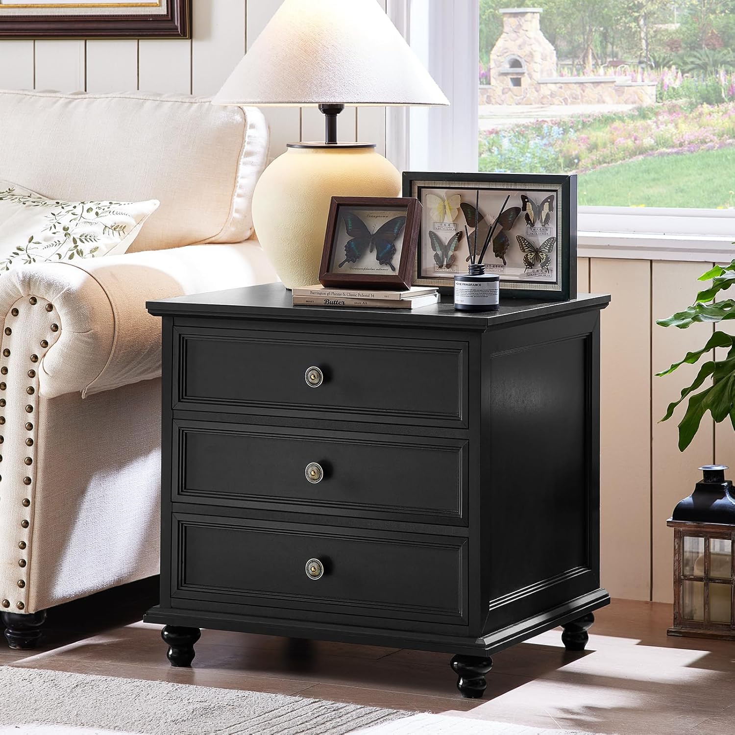 Farmhouse Nightstand with Charging Station, 24