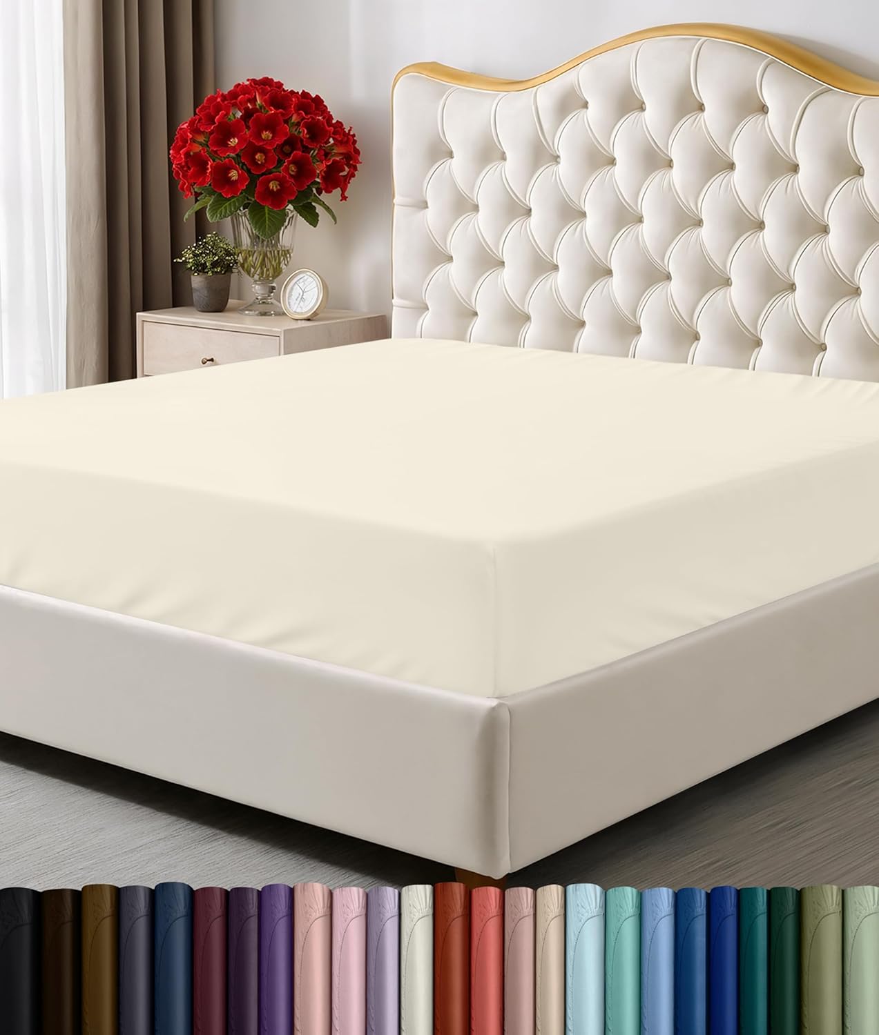 Utopia Bedding Queen Fitted Sheet - Bottom Sheet - Deep Pocket - Soft Microfiber - Shrinkage and Fade Resistant - Easy Care -1 Fitted Sheet Only (Grey)