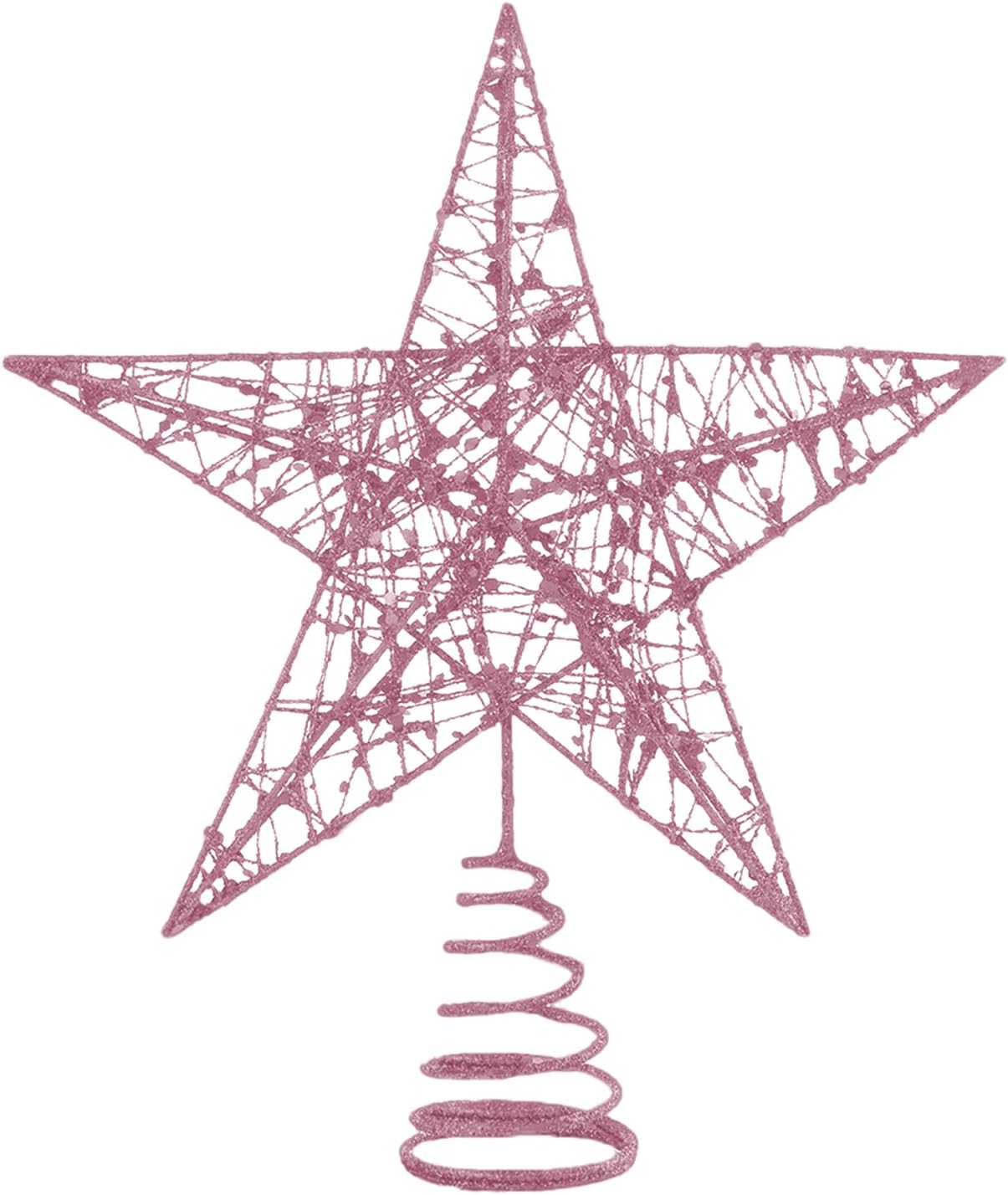 Christmas Tree Toppers Xmas Glitter Gold Hollow Star Treetop Topper for Christmas Tree Decoration. 1