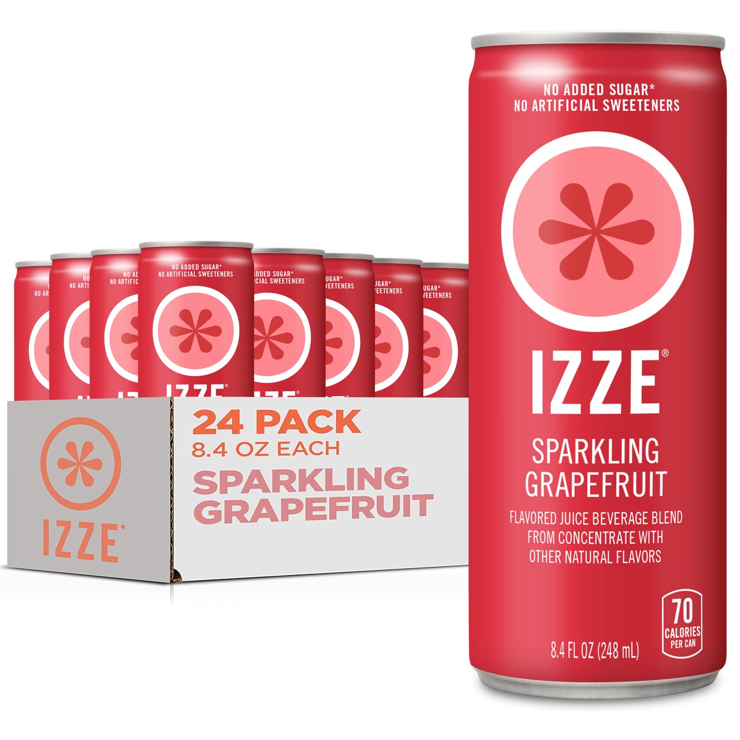 Izze Sparkling Juice, 4 Flavor Variety Pack, 8.4 Fl Oz (24 Count)